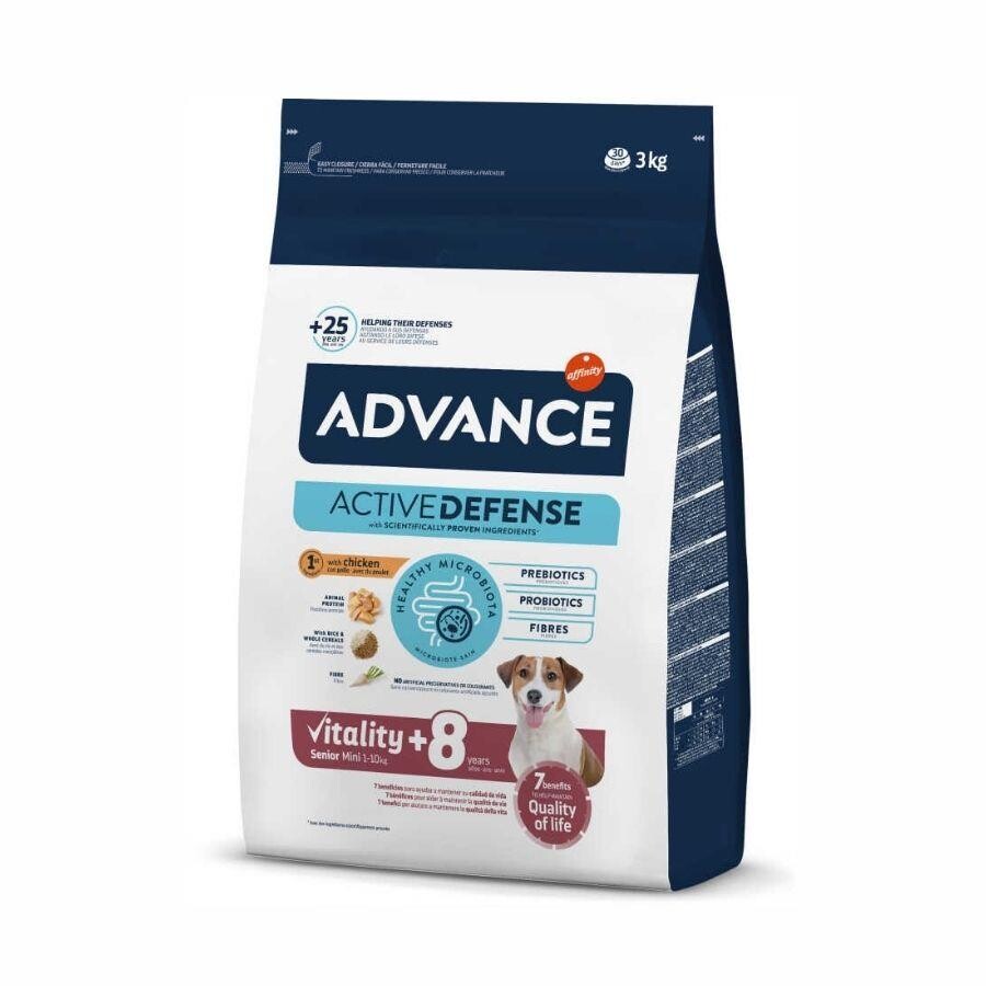 Advance Mini Senior Küçük Irk Tavuklu Yaşlı Köpek Maması 3 KG | SRC: Barcode: 8410650150253
